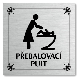 Přebalovací pult, 148x148mm, stříbrná, Nebraska